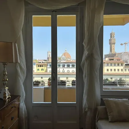 Wonderful Terrace Over Ponte Vecchio With Elevator Florencie